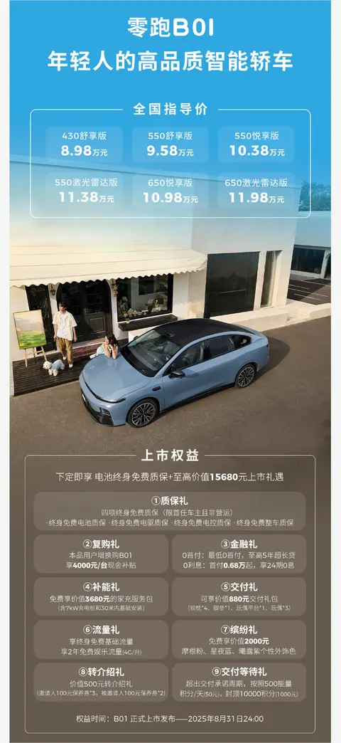 10万级配激光雷达，过分吗？零跑B01上市